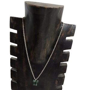 Charter Club Green‎ Bow & SILVER Necklece